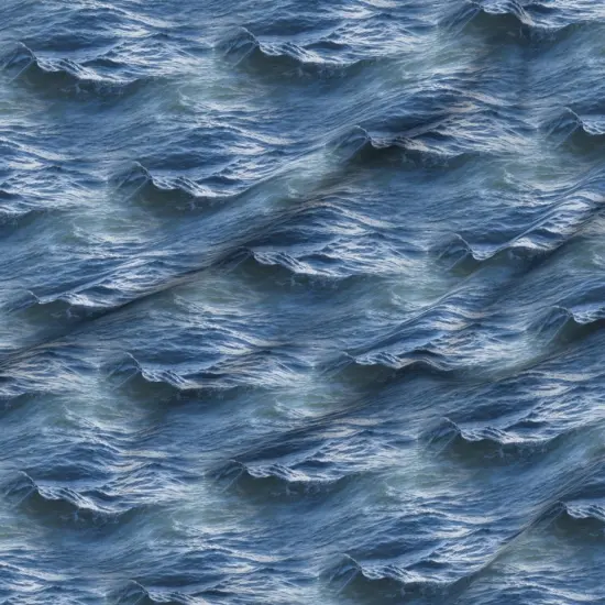 Various Fabrics by the Yard or Fat Quarter Ocean Water Sea Waves Blue Nautical Aquatic Custom Printed Fabric by Spoonflower {6}