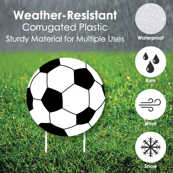 Big Dot of Happiness Goaaal - Soccer - Yard Sign and Outdoor Lawn Decorations - Baby Shower or Birthday Party Yard Signs - Set of 8 {4}