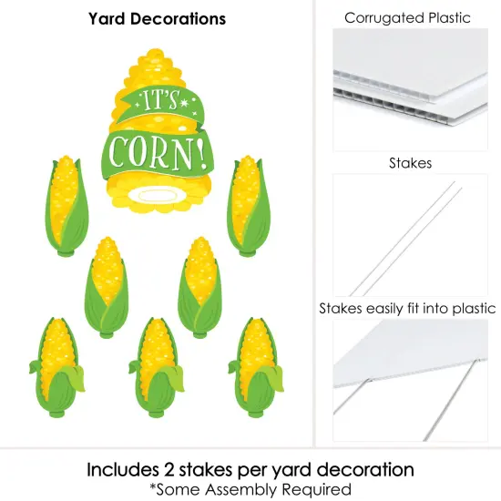 Big Dot of Happiness It's Corn - Yard Sign and Outdoor Lawn Decorations - Fall Harvest Party Yard Signs - Set of 8 {6}