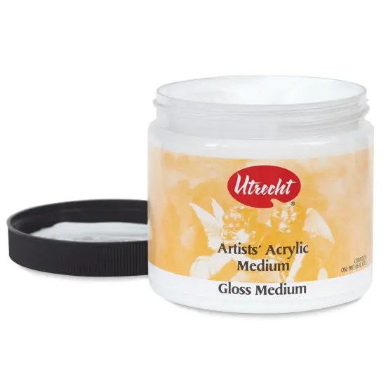 Utrecht Artists' Acrylic Fluid Medium - Gloss Medium, 16 oz {2}