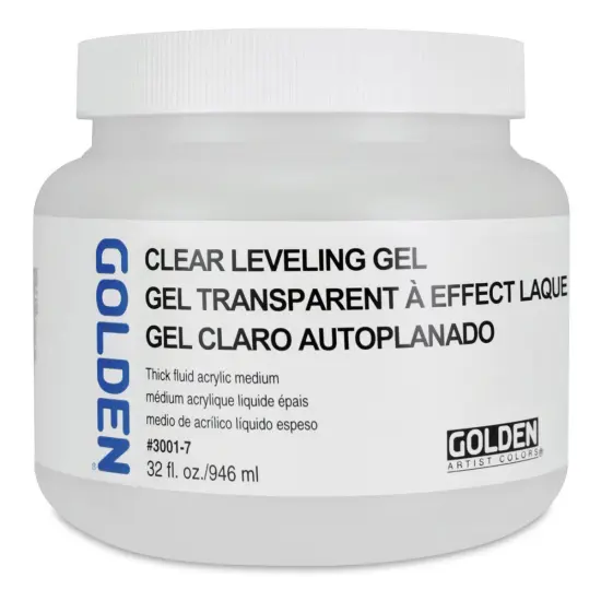 Golden Acrylic Medium - Clear Leveling Gel, 32 oz jar {2}
