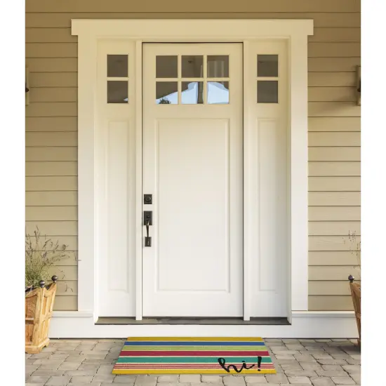 DII Brown Variegated Stripe Recycled Yarn Rug(Set of 2) {2}