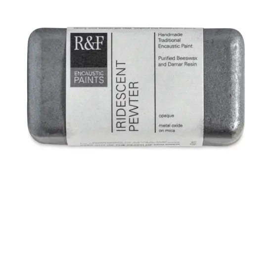 R&F Encaustic Paint Block -Iridescent Pewter, 40 ml block {2}