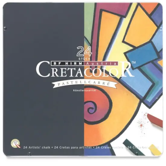 Cretacolor Pastel Carre Hard Pastel Set - Set of 24, Basic Colors, Tin Box {2}