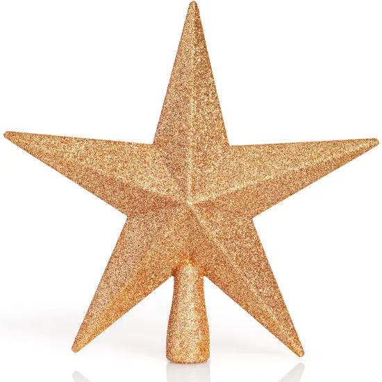 Ornativity Glitter Star Tree Topper - Christmas Champagne Decorative Holiday Bethlehem Star Ornament {1}