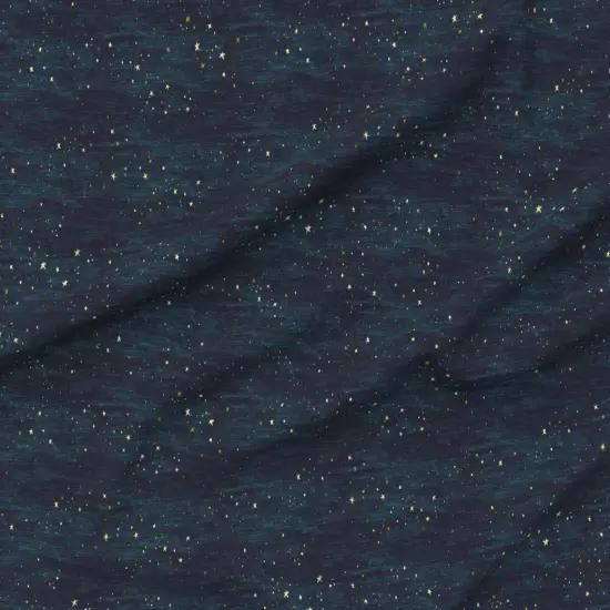 Various Fabrics by the Yard or Fat Quarter Nighttime Stars Stars Turquoise Sky Nursery Hand-Drawn Dark Blue Cosmos Night Midnight Astrological Christmas Star Dots Custom Printed Fabric by Spoonflower {6}