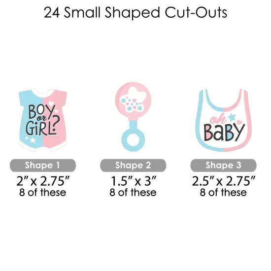 Big Dot of Happiness Baby Gender Reveal - Team Boy or Girl Party DIY Decorations - Clothespin Garland Banner - 44 Pieces {7}