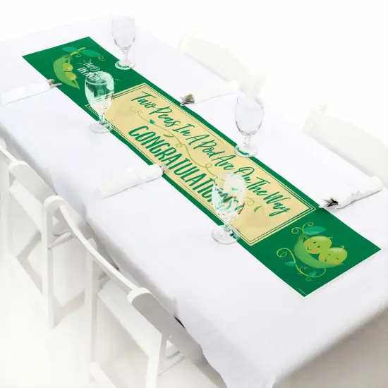 Big Dot of Happiness Double the Fun - Twins Two Peas in a Pod - Baby Shower Decorations Party Banner {7}