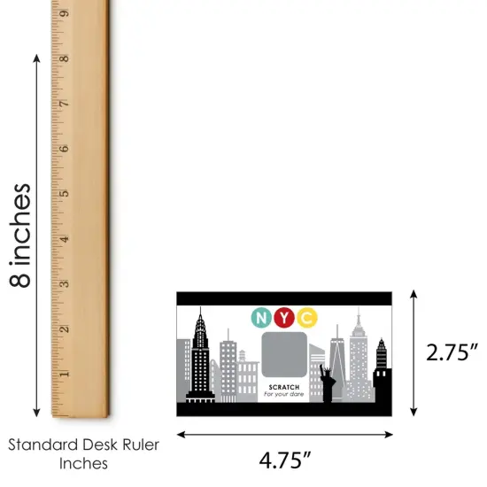 Big Dot of Happiness NYC Cityscape - New York City Party Game Scratch Off Dare Cards - 22 Count {7}