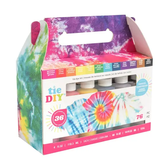 American Crafts Medium Tie Dye Kit 4oz 76/Pkg-12 Assorted Bright Colors 34003377 {2}