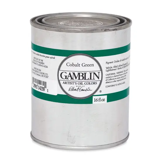 Gamblin Artist's Oil Color - Cobalt Green, 16 oz Can {1}