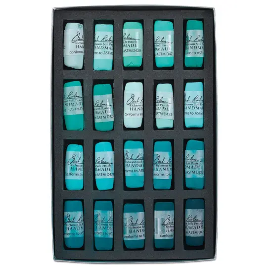 Richeson Soft Handrolled Pastels - Turquoise Greens, Set of 20 {1}