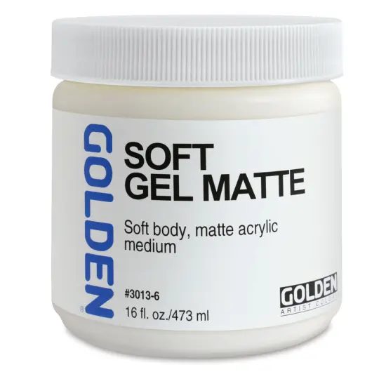 Golden Soft Acrylic Gel Medium - Matte, 16 oz jar {1}