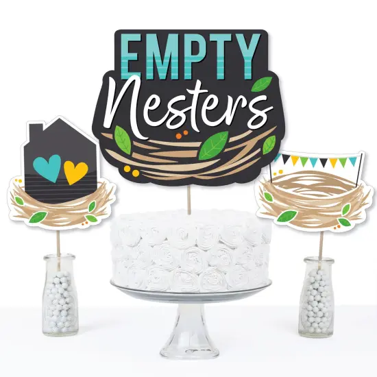 Big Dot of Happiness Empty Nesters - Empty Nest Party Centerpiece Sticks - Table Toppers - Set of 15 {4}