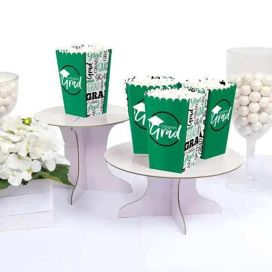 Big Dot of Happiness Green Graduation Party Favor Popcorn Treat Boxes - Set of 12 {4}