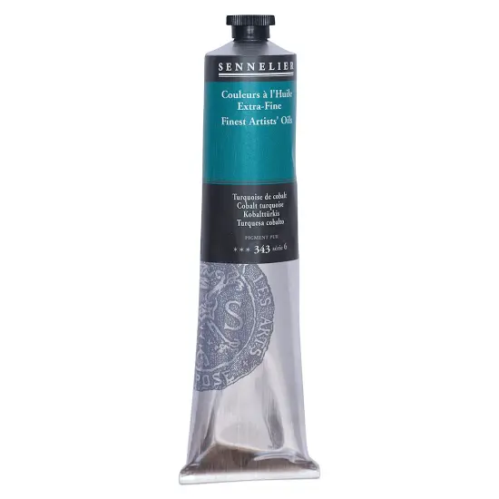 Sennelier Artists' Extra Fine Oil Paint - Cobalt Turquoise, 200 ml tube {1}