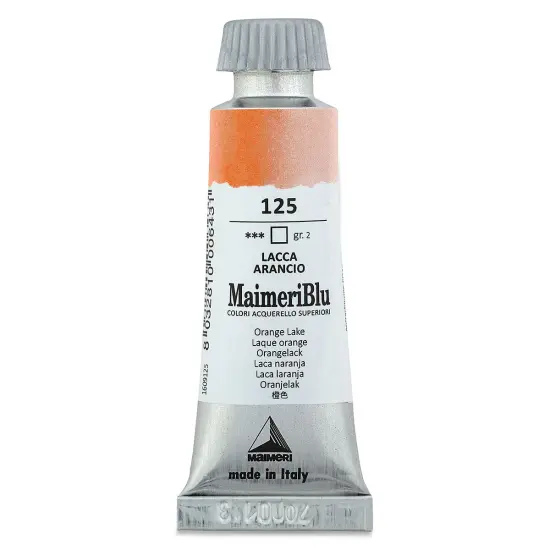 Maimeri Blu Artist Watercolor - Orange Lake, 12 ml Tube {1}