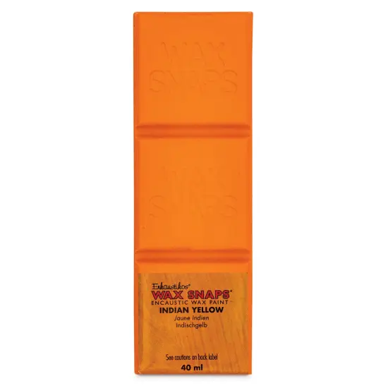 Enkaustikos Wax Snaps Encaustic Paints - Indian Yellow, 40 ml cake {1}