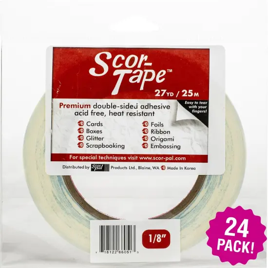 Multipack of 24 - Scor-Tape-.125"X27yd {2}