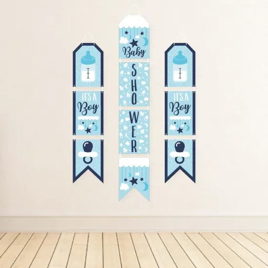 Big Dot of Happiness It's a Boy - Hanging Vertical Paper Door Banners - Blue Baby Shower Wall Decoration Kit - Indoor Door Decor {4}