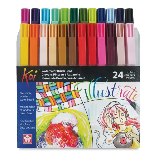 Sakura Koi Coloring Brush Pens - Assorted Colors, Set of 24 {1}