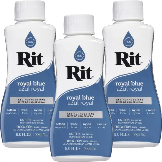 Multipack of 3 - Rit Dye Liquid 8oz-Royal Blue {1}