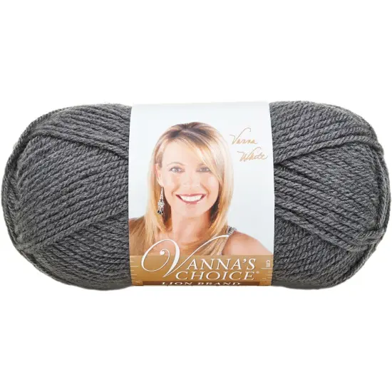 (3 Pack) Lion Brand Vanna's Choice Yarn - Charcoal Grey {2}