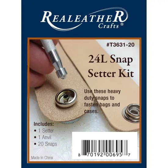 Realeather(R) Crafts 24L Snap Setter Kit-Nickel {1}