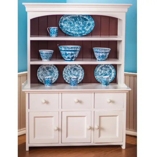 The Queen's Treasures 18 Inch Doll Wooden Farmhouse Cupboard Dish Hutch {5}