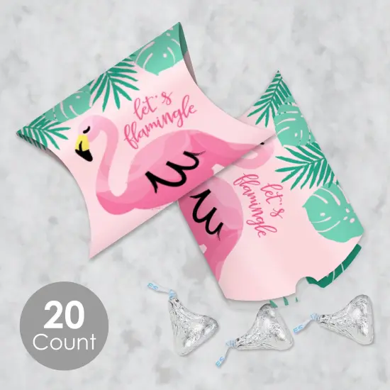 Big Dot of Happiness Pink Flamingo - Favor Gift Boxes - Tropical Summer Party Petite Pillow Boxes - Set of 20 {3}