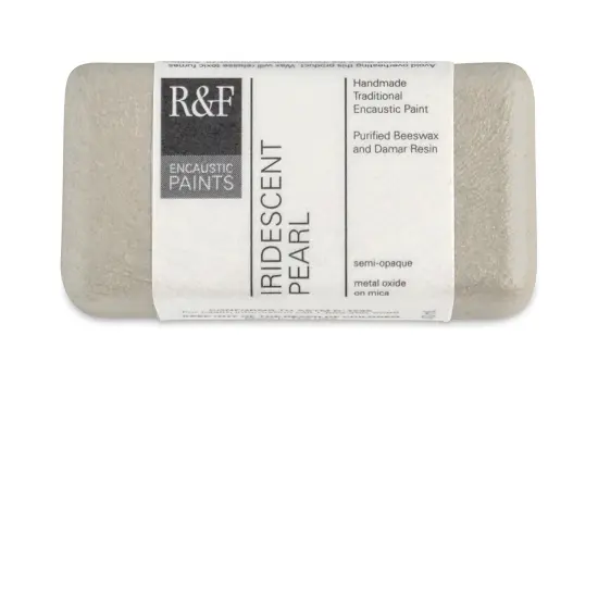 R&F Encaustic Paint Block - Iridescent Pearl, 40 ml block {2}