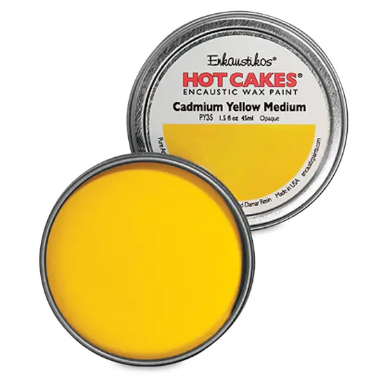 Enkaustikos Hot Cakes Encaustic Paint - Cadmium Yellow Medium, 45 ml tin {2}