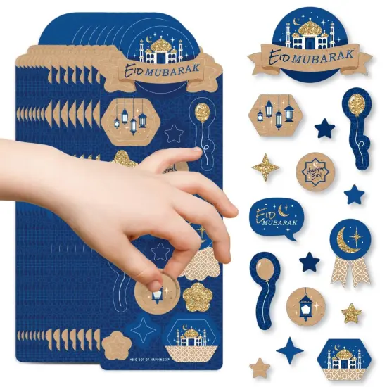 Big Dot of Happiness Eid Mubarak Party Favor Kids Stickers - Ramadan Party - 16 Sheets - 256 Stickers {1}