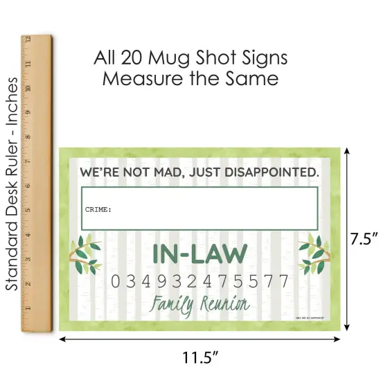 Big Dot of Happiness Family Tree Reunion - Family Gathering Party Mug Shots - Photo Booth Props Kit - 20 Count {7}