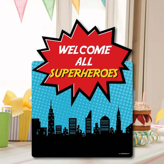 Big Dot of Happiness Bam Superhero - Party Decorations - Birthday Party or Baby Shower Welcome Yard Sign {7}