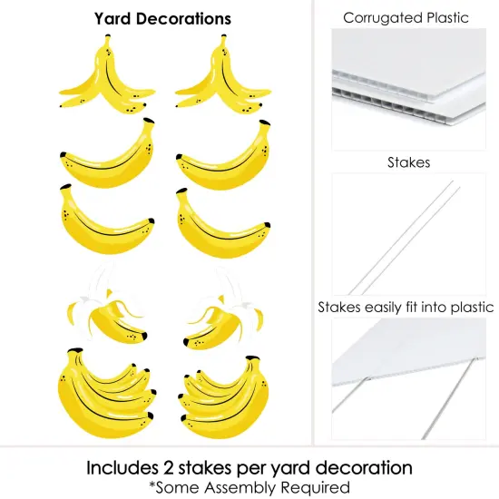 Big Dot of Happiness Let's Go Bananas - Lawn Decorations - Outdoor Tropical Party Yard Decorations - 10 Piece {6}