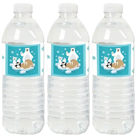 Big Dot of Happiness Arctic Polar Animals - Winter Baby Shower or Birthday Party Water Bottle Sticker Labels - Set of 20 {1}