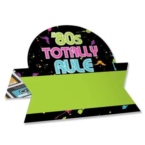 Big Dot of Happiness 80&rsquo;s Retro - Totally 1980s Party Tent Buffet Card - Table Setting Name Place Cards - Set of 24 {1}