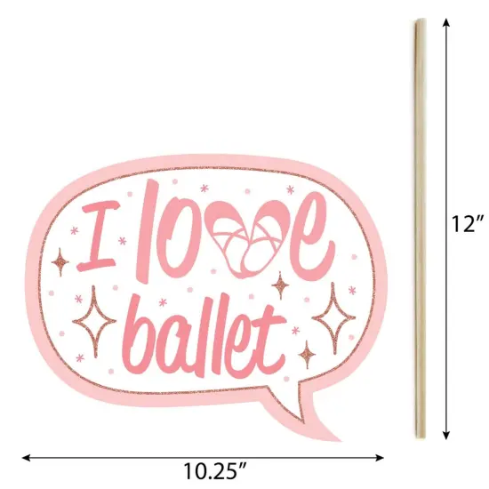 Big Dot of Happiness Funny Tutu Cute Ballerina - Ballet Birthday Party or Baby Shower Photo Booth Props Kit - 10 Piece {6}
