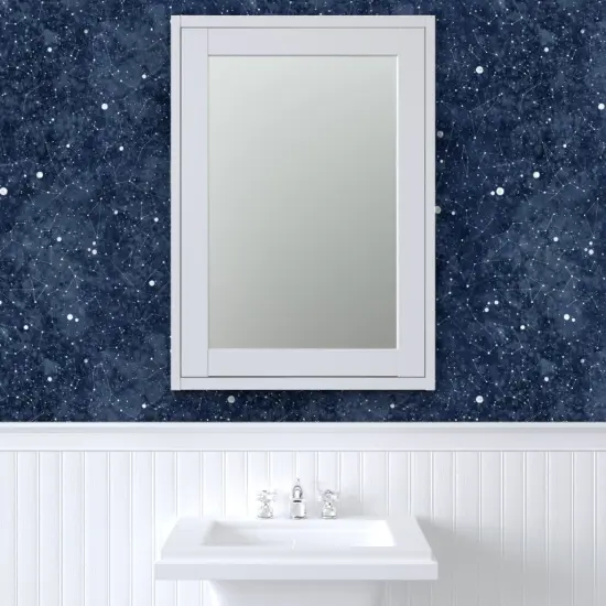 Peel & Stick Wallpaper 2FT Wide Night Sky Star Constellations Celestial Astronomy Astrology Custom Removable Wallpaper by Spoonflower {6}