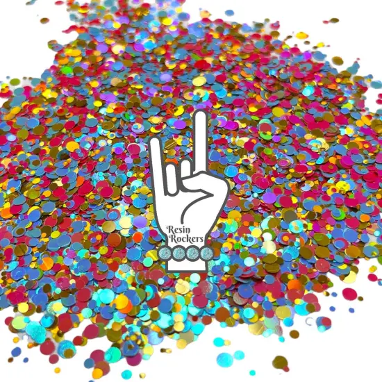 Walk Like an Egyptian Premium Holographic Pixie for Poxy Dot Chunky Glitter Mix {1}