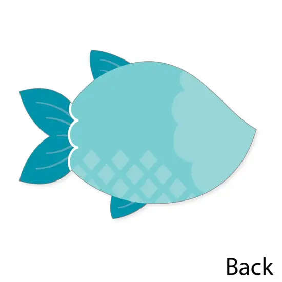 Big Dot of Happiness Let's Go Fishing - Shaped Thank You Cards - Fish Themed Birthday Party or Baby Shower Thank You Cards with Envelopes - Set of 12 {6}