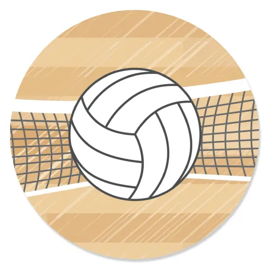 Big Dot of Happiness Bump, Set, Spike - Volleyball - Baby Shower or Birthday Party Circle Sticker Labels - 24 Count {1}