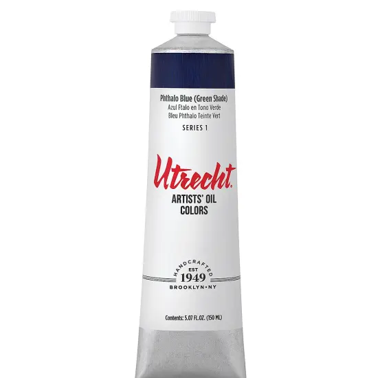Utrecht Artists' Oil Paint - Phthalo Blue Green Shade, 150 ml tube {2}