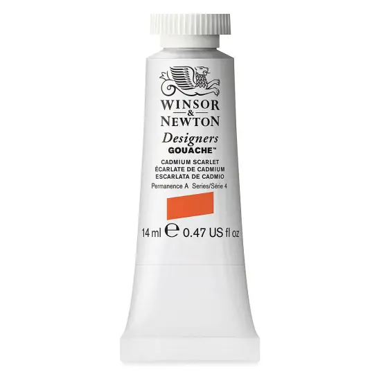Winsor & Newton Designers Gouache - Cadmium Scarlet, 14 ml tube {2}