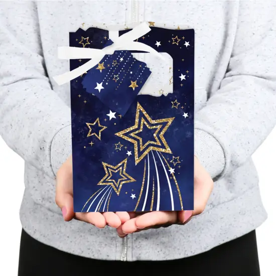 Big Dot of Happiness Starry Skies - Gold Celestial Party Favor Boxes - Set of 12 {6}