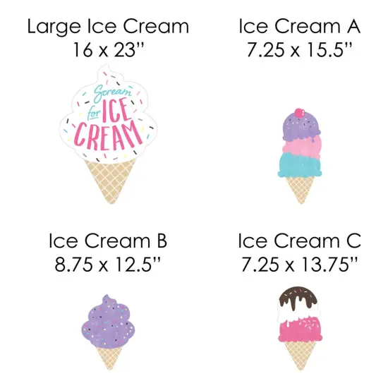 Big Dot of Happiness Scoop Up The Fun - Ice Cream - Yard Sign and Outdoor Lawn Decorations - Sprinkles Party Yard Signs - Set of 8 {7}