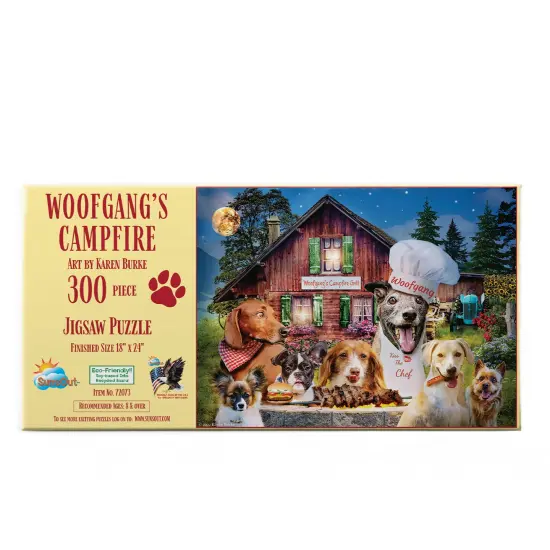 Sunsout Wolfgang's Campfire 300 pc Jigsaw Puzzle 72073 {4}