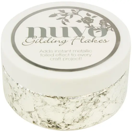 Nuvo Gilding Flakes 6.8oz-Silver Bullion {1}