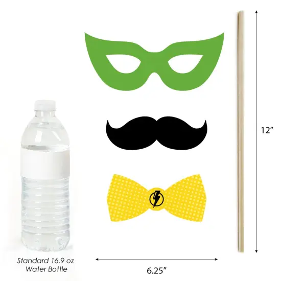 Big Dot of Happiness Bam Superhero - Photo Booth Props Kit - 20 Count {6}